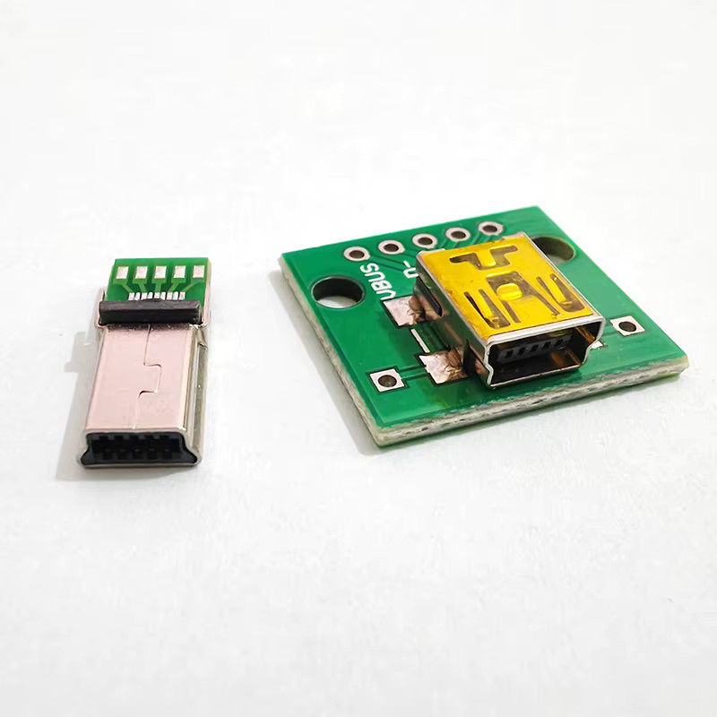 5 Stück USB 2.0 3.0 Mini-Stecker-Buchse-Adapter-Platinenmodul 6-in-1-Verbindungsmodul-Kit in Grün für elektronische Reparaturen und Prototypenproduktion - Bild 2