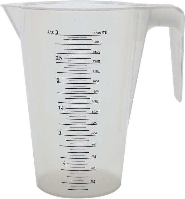 Schneider Messbecher aus Kunststoff in Beige mit schwarzer Skala, 3000 ml - Bild 1