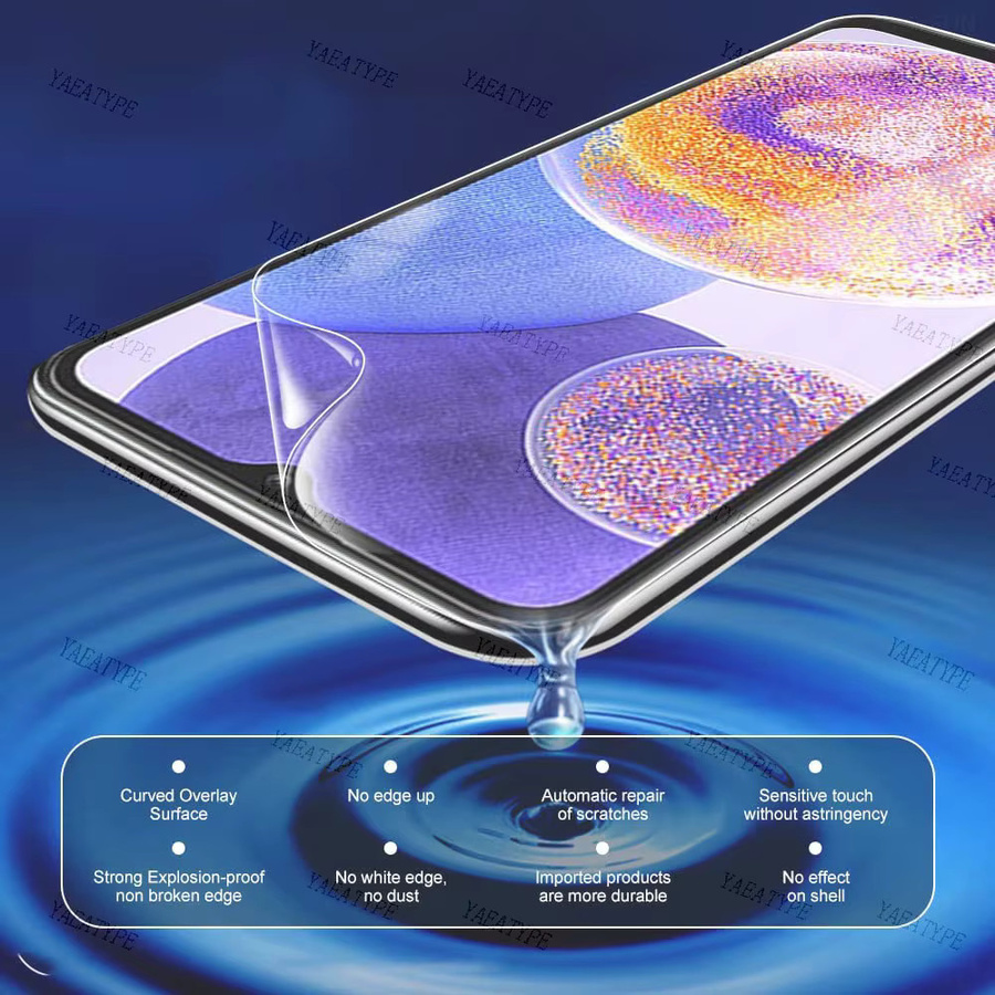 3er-Pack HD Hydrogel Displayschutzfolie für Samsung Galaxy A03 A12 A13 A14 A15 A21S A22 A23 A30 A31 A32 A33 A34 A50 A51 A52 A52S, transparent - Bild 4