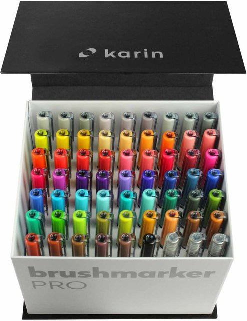 Karin Brushmarker PRO Mega Box mit 60 Farben und 3 Blendern in Multicolour - Bild 1
