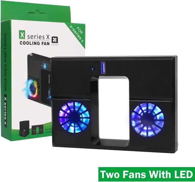 Ispoofer RGB-Kühlventilator und vertikaler Ständer für Xbox Series X in Schwarz - Bild 1
