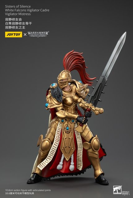 JOYTOY Warhammer 40K Schwestern des Schweiges Weiße Falken Vigilator-Kadre Vigilator-Meisterin, 1/18 Figuren Modell - Bild 1