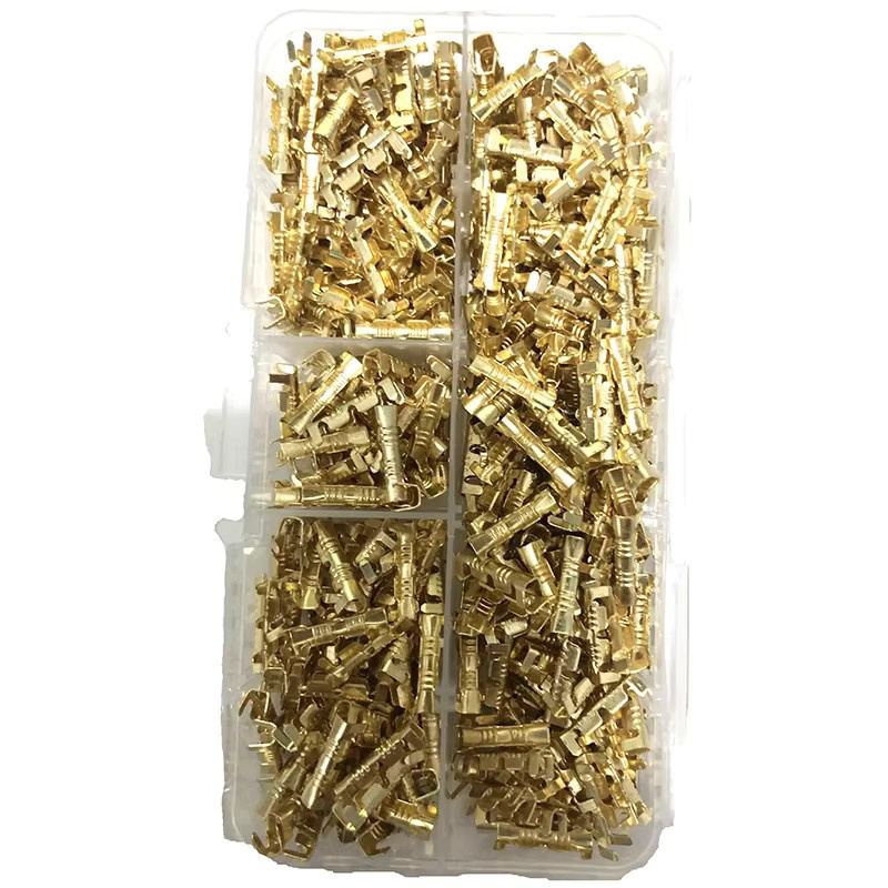 DBWLI 400 Stück U-förmige Verdrahtungslaschen 453 in Gold, 0,5–1,5 mm Anschlüsse für kalte Einsätze und Faszien-Anschlusszangen - Bild 2