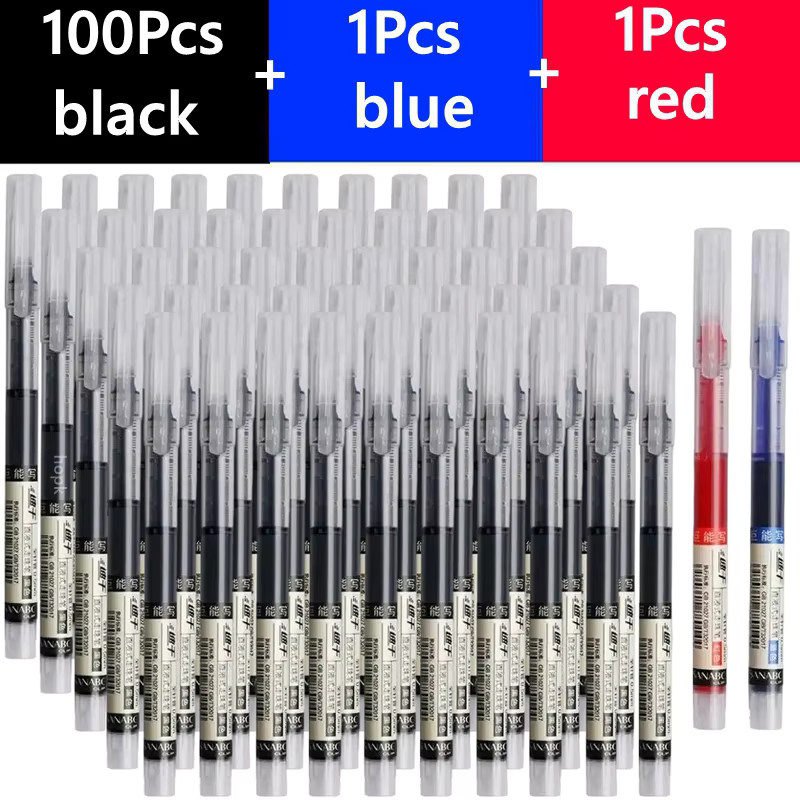 Gerade Gelstifte mit 0,5 mm Spitze in Schwarz und Blau für Schule und Büro - Bild 6