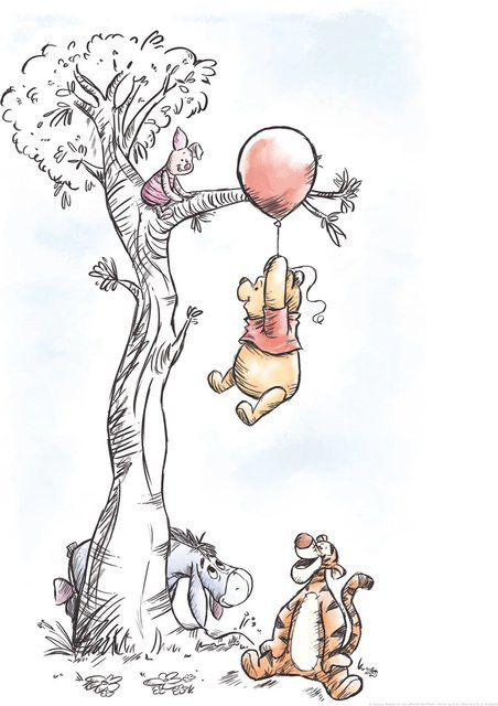 Komar Wandbild Winnie Pooh Paper Poster Multicolour B: 40 cm, H: 50 cm - Bild 1