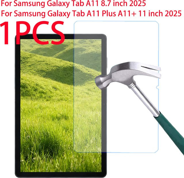Samsung Displayschutzfolie aus gehärtetem Glas für Galaxy Tab A11 Plus 11 Zoll und Galaxy Tab A11 8,7 Zoll 2025, transparent - Bild 1