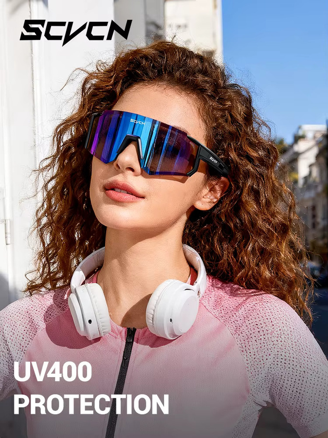 SCVCN Sportsonnenbrille, Unisex, Vollrand, Kunststoff - Bild 5