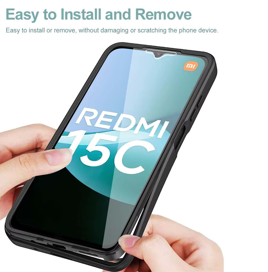 Xiaomi Redmi 15C 4G 5G Ganzkörper-Displayschutzfolie und transparente stoßfeste Handyhülle - Bild 4