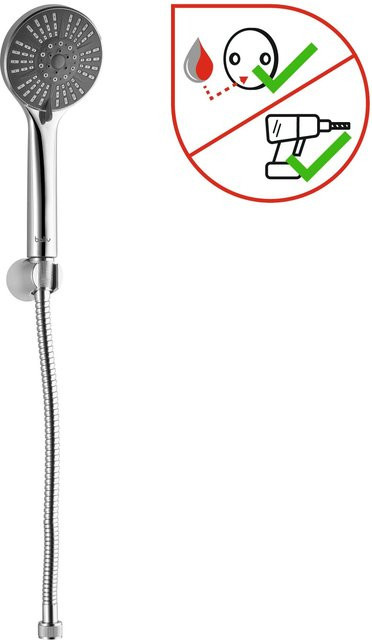 baliv Wannenbrause-Set WBS-150.20 mit Handbrause und Massagefunktion in Chrom - Bild 1
