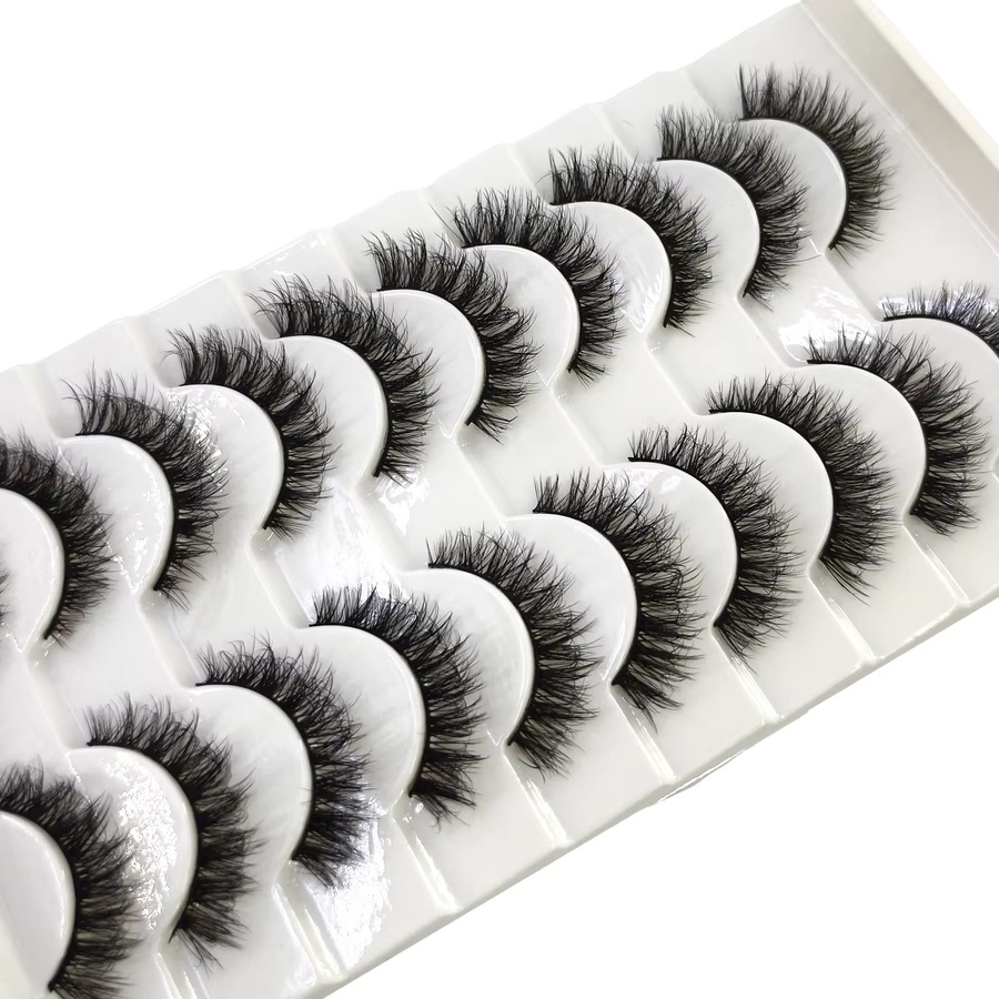 HBZGTLAD Künstliche Wimpern, 3D-Fake-Wimpern, Black, Unisex, 10 Paar - Bild 6
