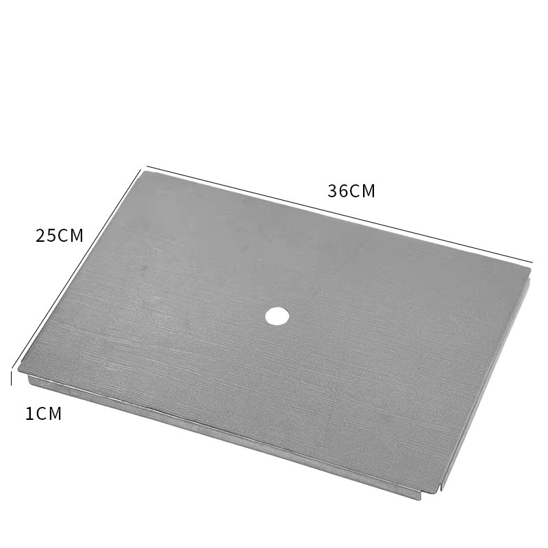 Tryhomy 3-in-1 Schneidebrett aus Edelstahl als Abflusskorbabdeckung in Silber für IGT-Tische und Outdoor-Camping - Bild 6