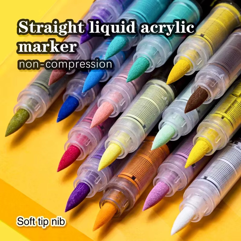 3er Set Acrylmarker in Mehrfarben und Weiß für DIY-Projekte auf Stein, Glas, Holz und Leinwand - Bild 3