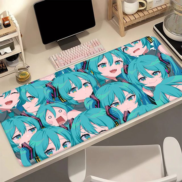 Bandai Tastatur-Schreibtischunterlage Virtual Diva Hatsune Miku Anime Mauspad, Multicolour - Bild 1