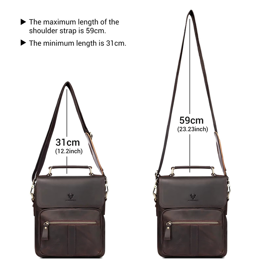 HUMERPAUL Messenger Handtasche, Rindsleder, Herren - Bild 5