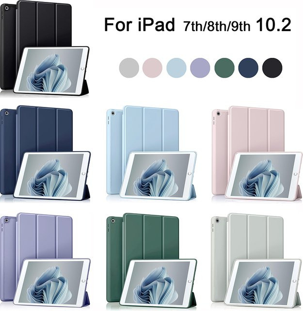 Magnetische Flip Smart Cover Hülle für iPad 9. Generation (2021), iPad 8. Generation (2020) und iPad 7. Generation (2019), 10,2 Zoll, Farbe: Blau, Marke: tzion - Bild 1