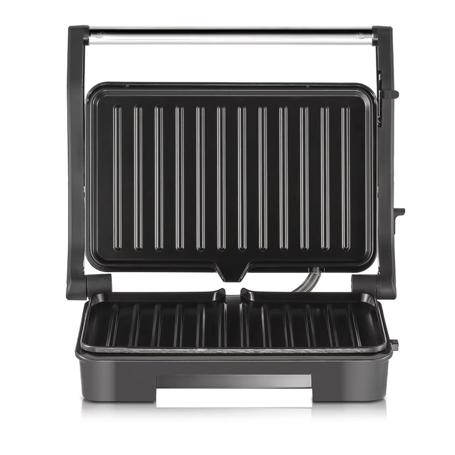 Bytelike Multifunktionaler Sandwichmaker und Kontaktgrill in Schwarz mit Doppelheizung und Antihaftbeschichtung - Bild 3