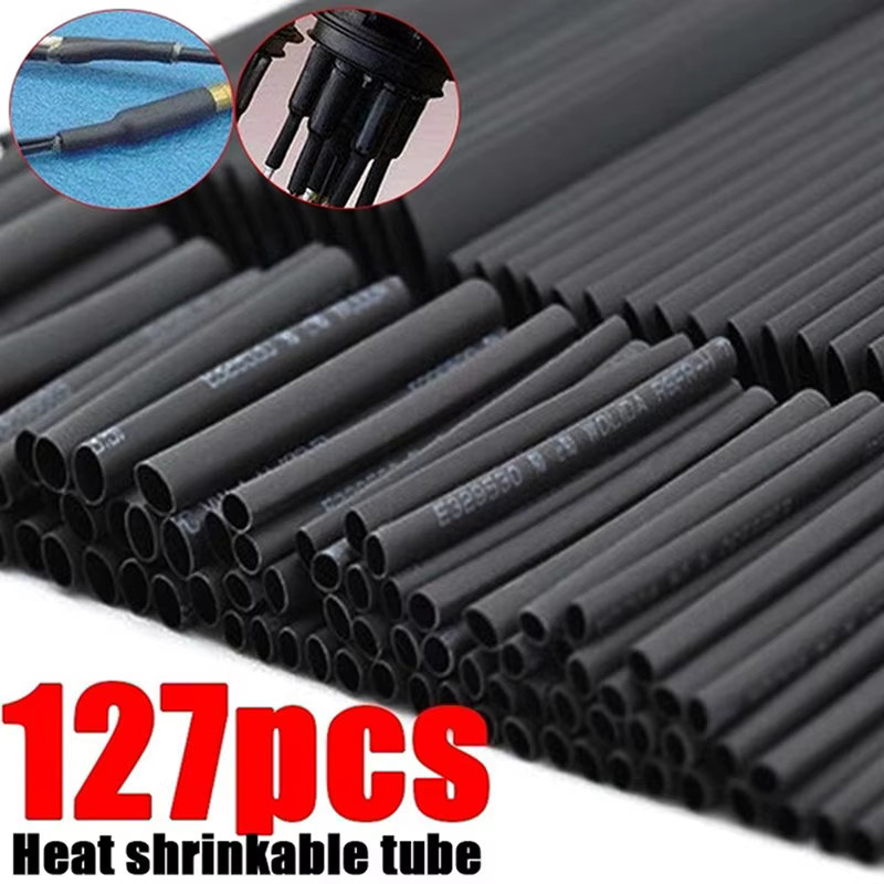 127 Stück Schrumpfschlauch Set aus Polyolefin in Schwarz für Kabel und Auto - Bild 4