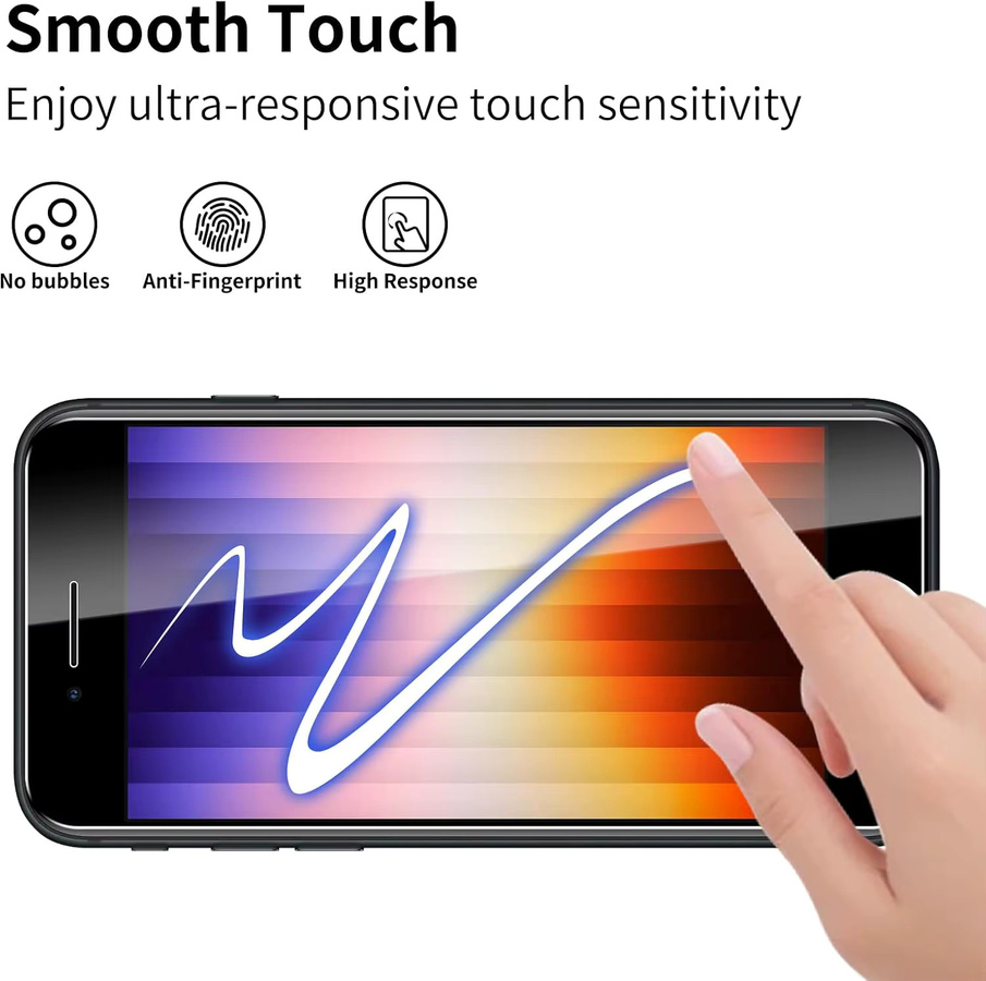 3er-Set gehärtetes Schutzglas für Apple iPhone 6, 6s, 7, 8, 5, 5c, 5s und SE, transparent - Bild 4