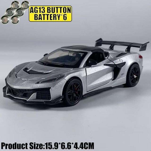Linyi toy car Chevrolet Corvette C8 Zr1X Track Enhanced Version, Modellauto, 1:32, Metall, ab 14 Jahre - Bild 1
