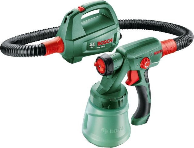 Bosch Farbsprühsystem PFS 2000 mit 440W Leistung für Wandfarbe, Lack und Lasur in Grün und Schwarz - Bild 1