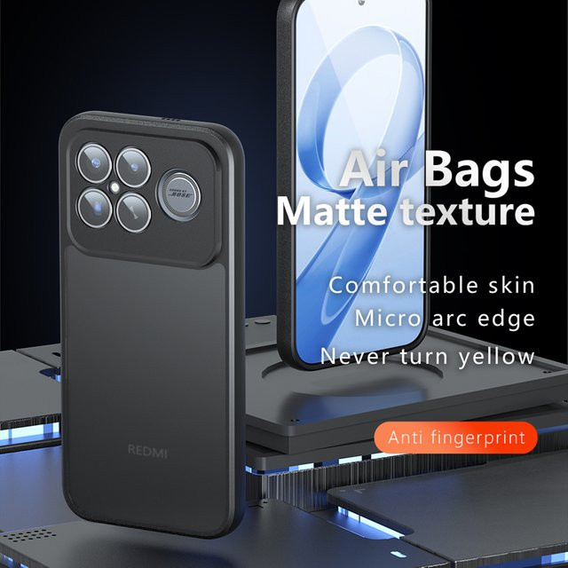Stoßfeste Schutzhülle für Xiaomi Poco F8 und F7 Pro Ultra aus PC und TPU, mattiert und transluzent, Schwarz oder Transparent - Bild 1