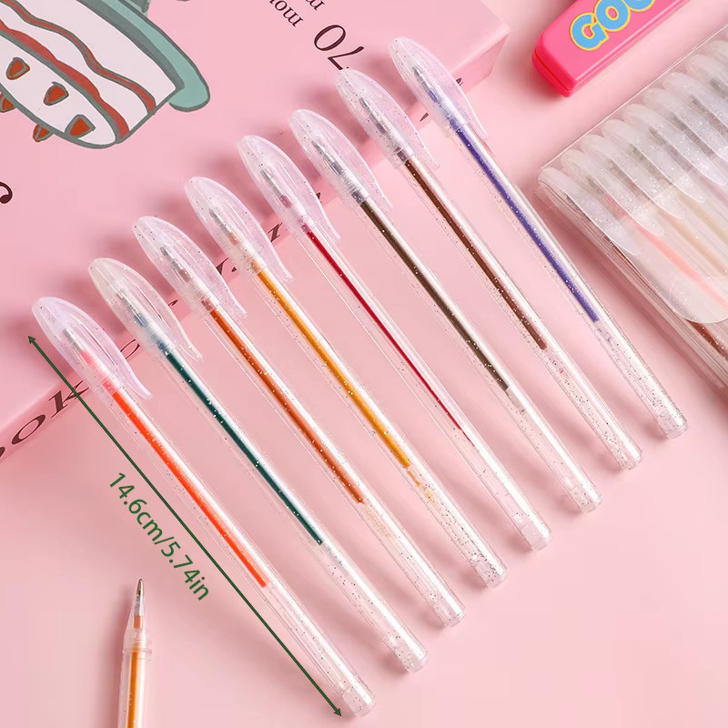 48-teiliges Glitzer-Gelstift-Set in Multicolour mit mittlerer Spitze und Tinte auf Wasserbasis - Bild 2