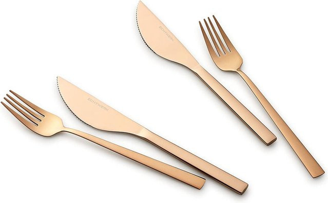 ECHTWERK Pizzabesteck Set Bari 4-tlg in Bronze und Kupfer - Bild 1