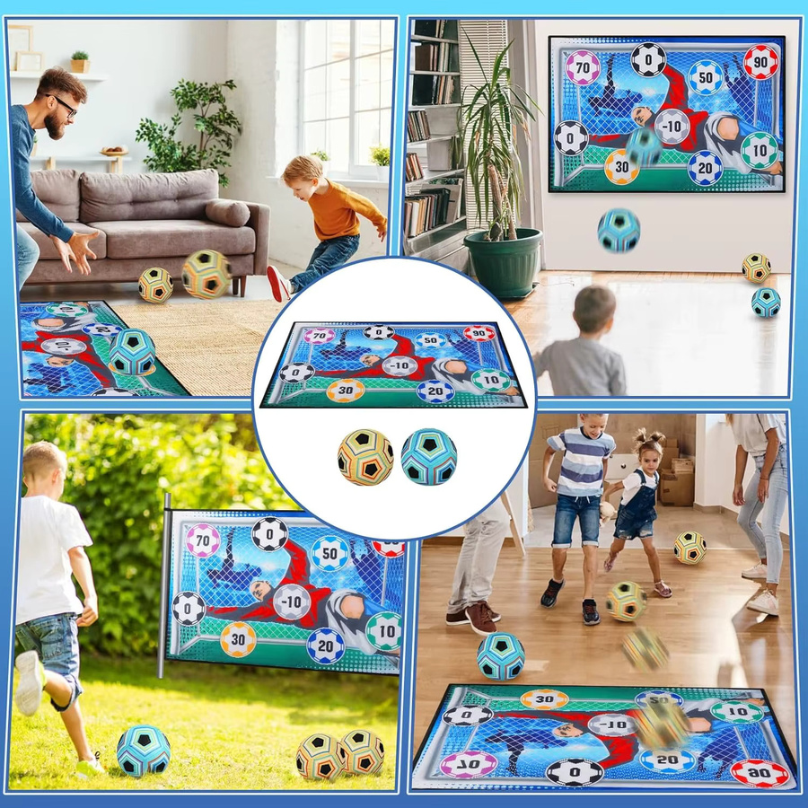 SONGYI Fußballspiel-Set, Hinterhof-Wurf-Fußballtorspiel, mit 1 Klettverschlussball, ab 3 Jahren - Bild 5