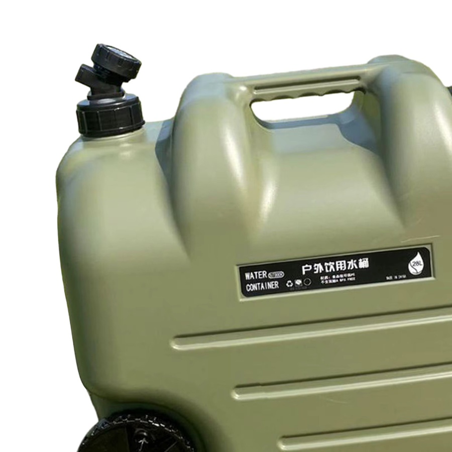 Tooyful Wasserbehälter mit Rollen und Wasserhahn, 28 l, Beige - Bild 4