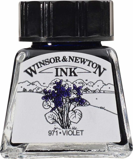 Winsor & Newton Zeichentusche Violett mit Schellack für Professionals, 14 ml - Bild 1
