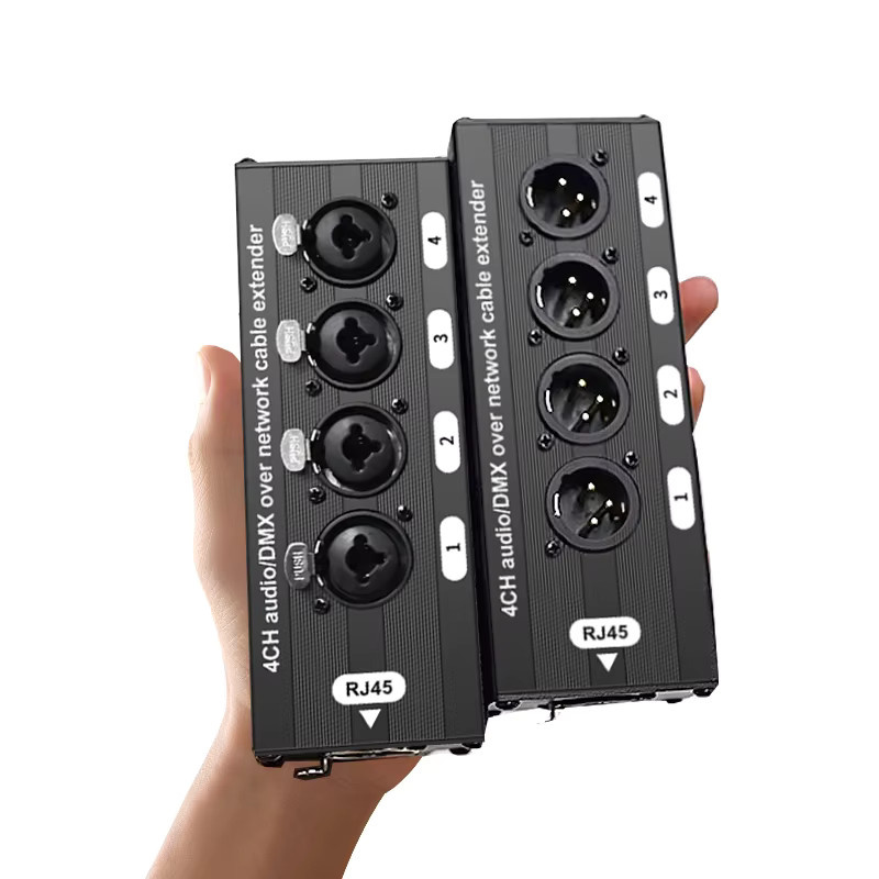 TITAK 4-Kanal 3-poliges Multi-Netzwerk-XLR-Kabel auf RJ45 Ethercon in Schwarz für Bühnentechnik, Beleuchtung und Aufnahmestudios - Bild 3