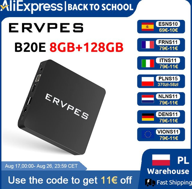 ERVPES Mini-PC B20E Micro-Desktop-Computer mit Intel 6500Y, 8GB RAM, 128GB SSD, Windows 11 Pro und Dual-Band WLAN in Schwarz - Bild 1