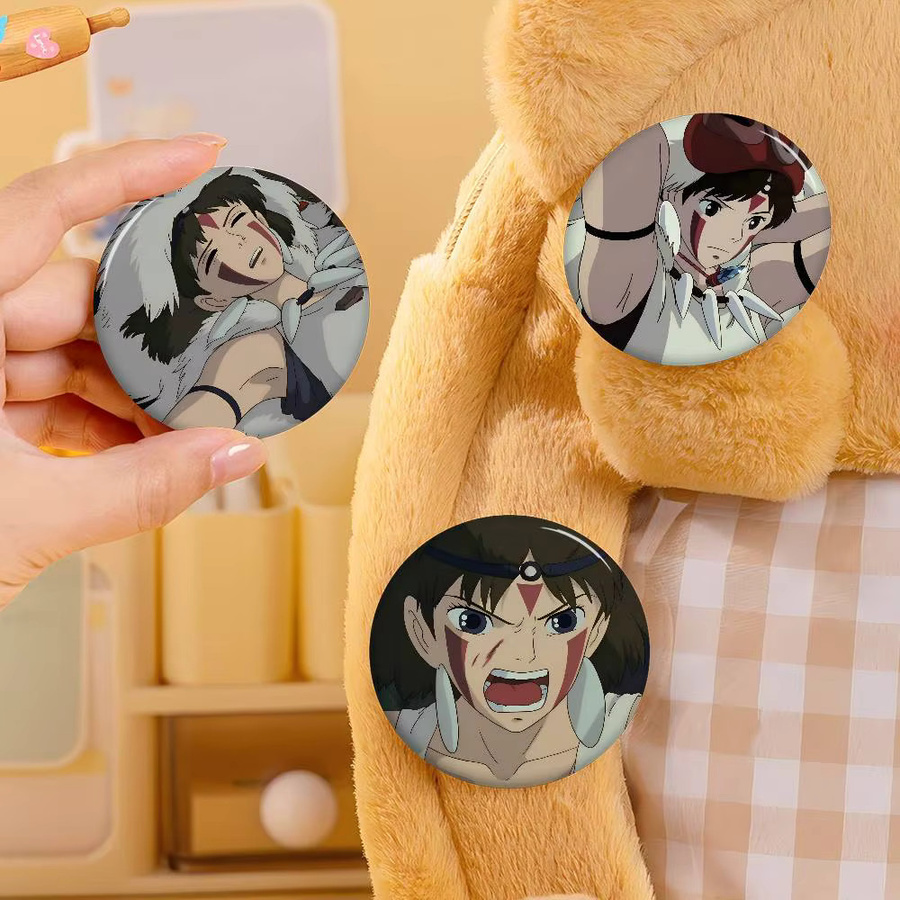 Mesuca Brosche, Anime, rund, Unisex - Bild 3