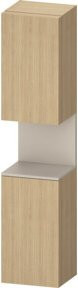 Duravit Hochschrank Qatego mit Glastüren und LED-Beleuchtung in Eiche Natur, B/T/H: 40 x 36 x 176 cm - Bild 1