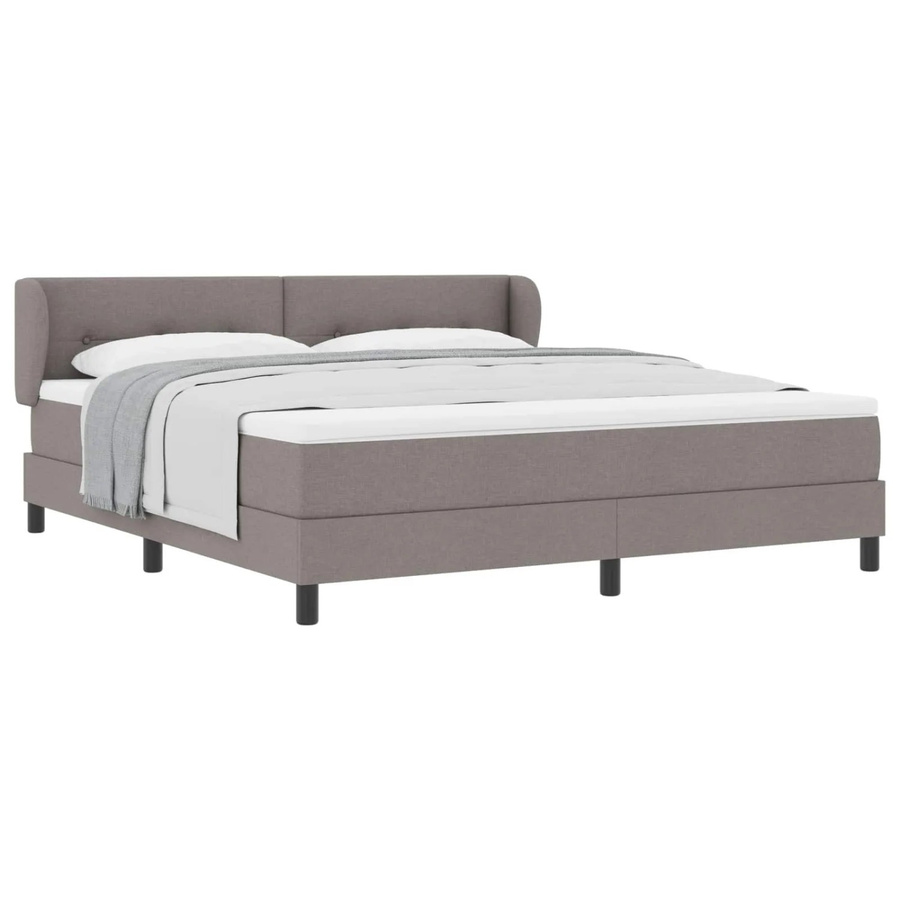 vidaXL Boxspringbett mit Matratze und Taschenfederkern in Taupe, B/T: 180 x 200 cm - Bild 2