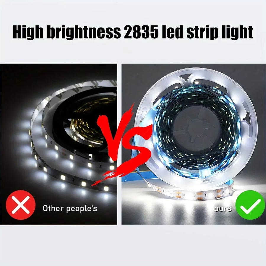 Flexible USB-LED-Lichtleiste in Warmweiß für TV-Hintergrundbeleuchtung, schneidbares und selbstklebendes SMD-LED-Band mit 5 V - Bild 3