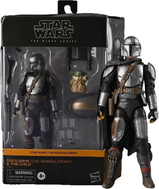 Bandai Star Wars The Black Series Din Djarin Der Mandalorianer und das Kind Baby Yoda, Actionfigur, mit beweglichen Gelenken, ab 4 Jahren - Bild 1