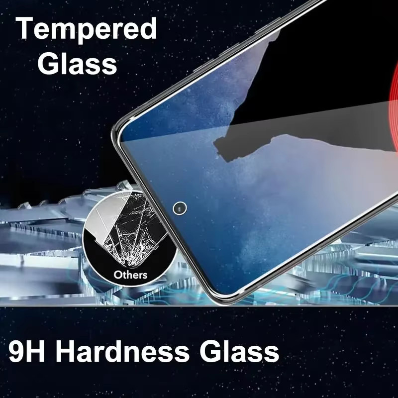 4er-Pack Motorola Moto Thinkphone 5G Displayschutzfolie aus gehärtetem 2.5D 9H Glas mit Kameralinsenfolie, transparent - Bild 4