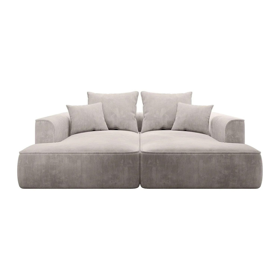 Vente-unique Sofa Pineta in Beige mit Cord-Bezug, Breite: 230 cm - Bild 2