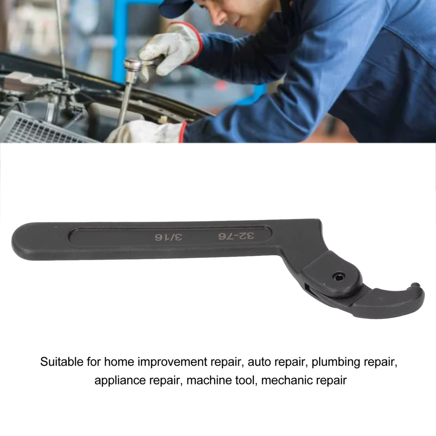 Universal C-Pin Schraubenschlüssel Set aus Chrom-Vanadium Stahl in Schwarz für Stoßdämpfer-Einstellung und Auto-Reparaturen - Bild 4