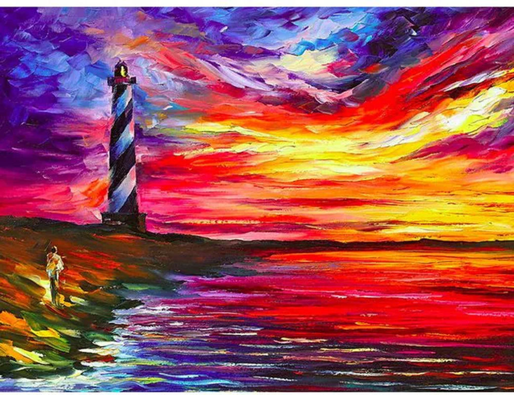 FIYO Diamond Painting Set Abstraktes Motiv Phare B/H: 20 x 30 cm, Mehrfarbig - Bild 1