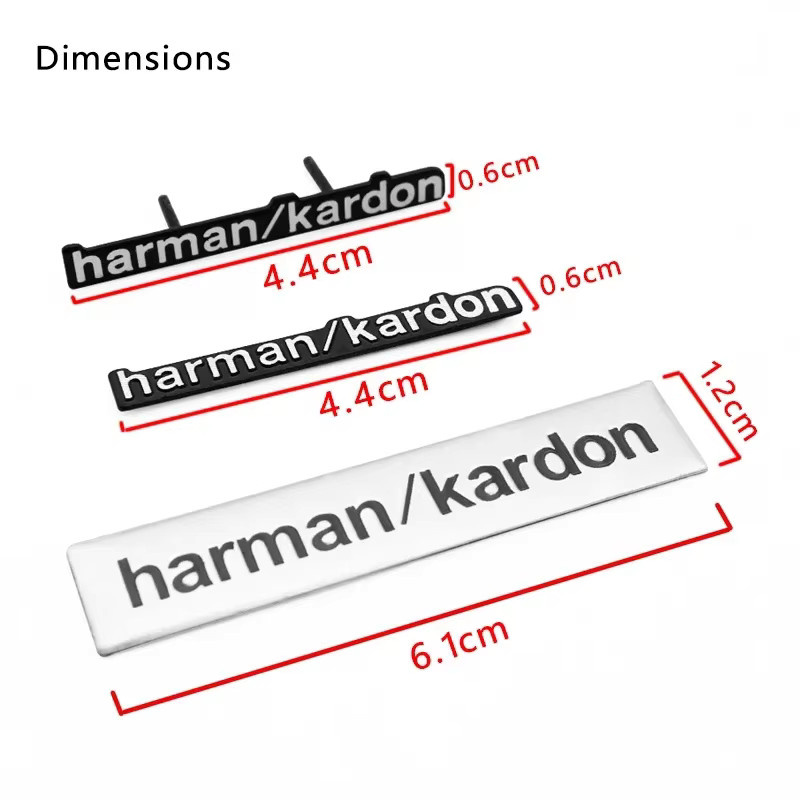 Harman/Kardon Auto Styling Audio Aufkleber aus Aluminium in Silber für Mercedes Benz AMG W204 W205 W203 W211 W212 W213 W201 W210 W124 - Bild 2