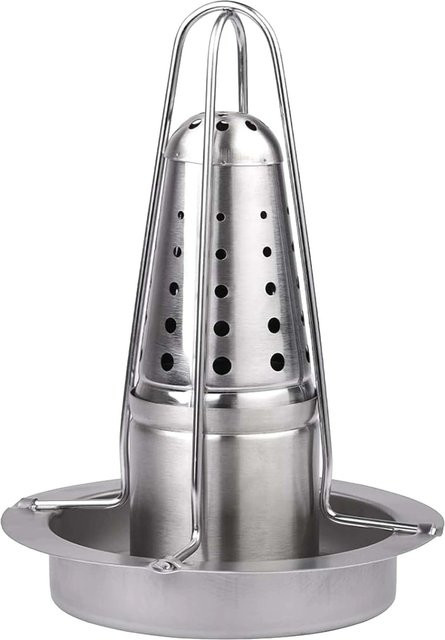 Relaxdays Hähnchenbräter aus Edelstahl in Silber, zerlegbar, Breite: 23 cm, Tiefe: 18 cm - Bild 1