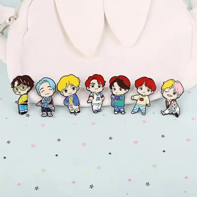 PINSALOT Brosche, Emaille-Metallpins, Kpop Boys - Bild 1