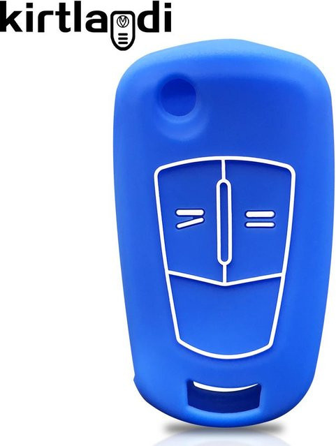 Silikon Schlüsselhülle für Opel 2-Knopf Autoschlüssel in Blau - Bild 1