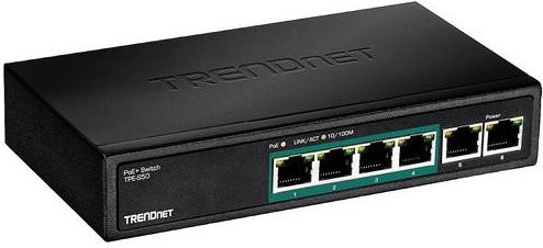 Trendnet TPE-S50 Netzwerk-Switch mit PoE-Funktion, 5 Ports 10/100 Mbit/s, Schwarz - Bild 1