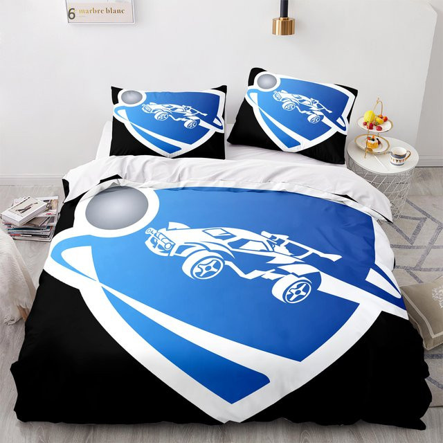Rocket League Bettwäsche Set mit Bettbezug und Kissenbezug in Blau, Microfaser, B/H: 180 x 210 cm - Bild 1