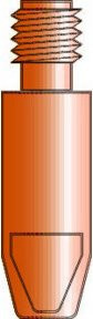 TRAFIMET Stromdüse M6 1,0 mm - 28mm aus E-Cu in Orange - Bild 1