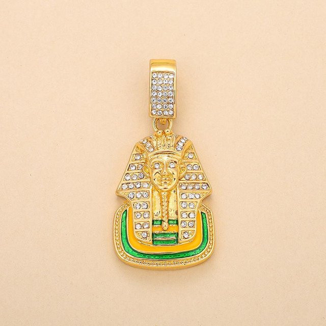 Global Finds Halskette Herren, Messing, Gold, Diamant, Zirkonia - Bild 1