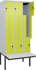 C+P Z-Spind Classic PLUS Sitzbank mit 6 Fächern und Sicherheits-Drehriegel, B/T/H: 212,0 x 90,0 x 81,5 cm - Bild 1